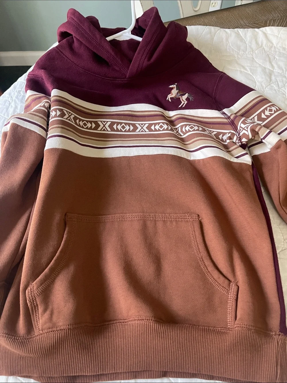 Gymboree Maroon & Rust Hoodie Sweatshirt and pants Set
